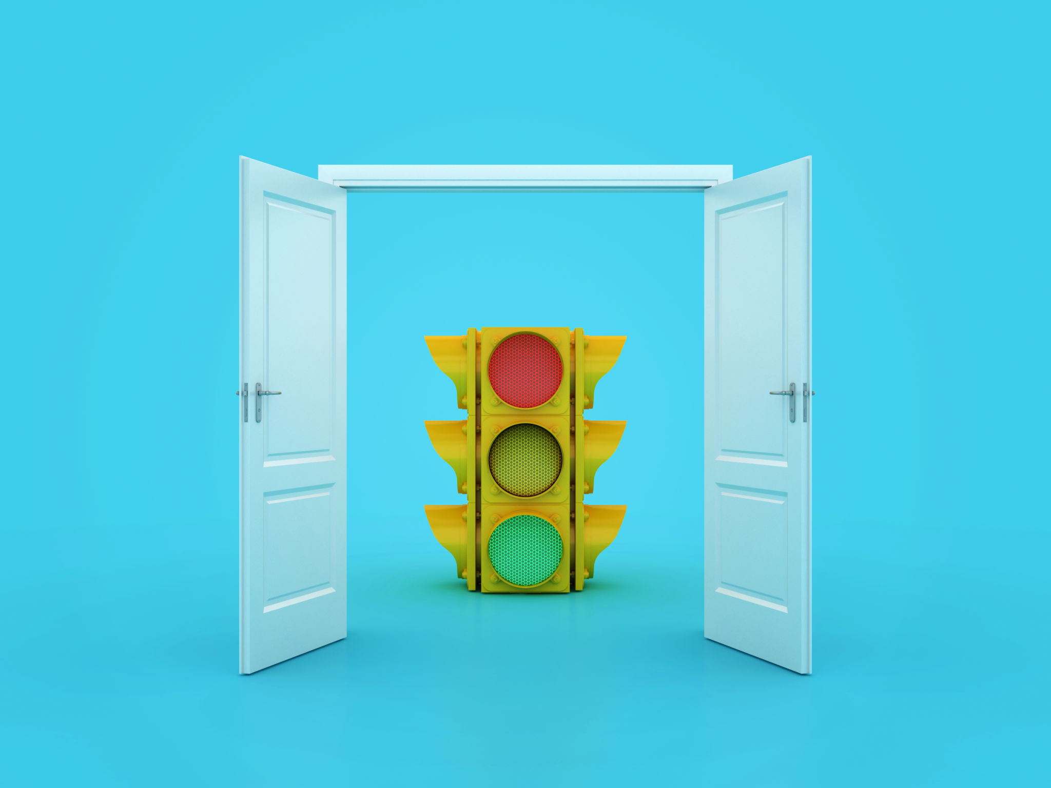 3D Traffic Light with Open Door 3D Traffic Light with Open Door