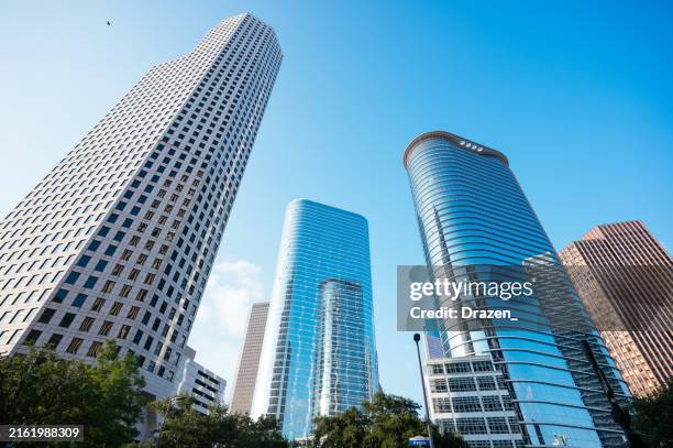 famous skyline in houston, texas, usa - houston texas stock pictures, royalty-free photos & images