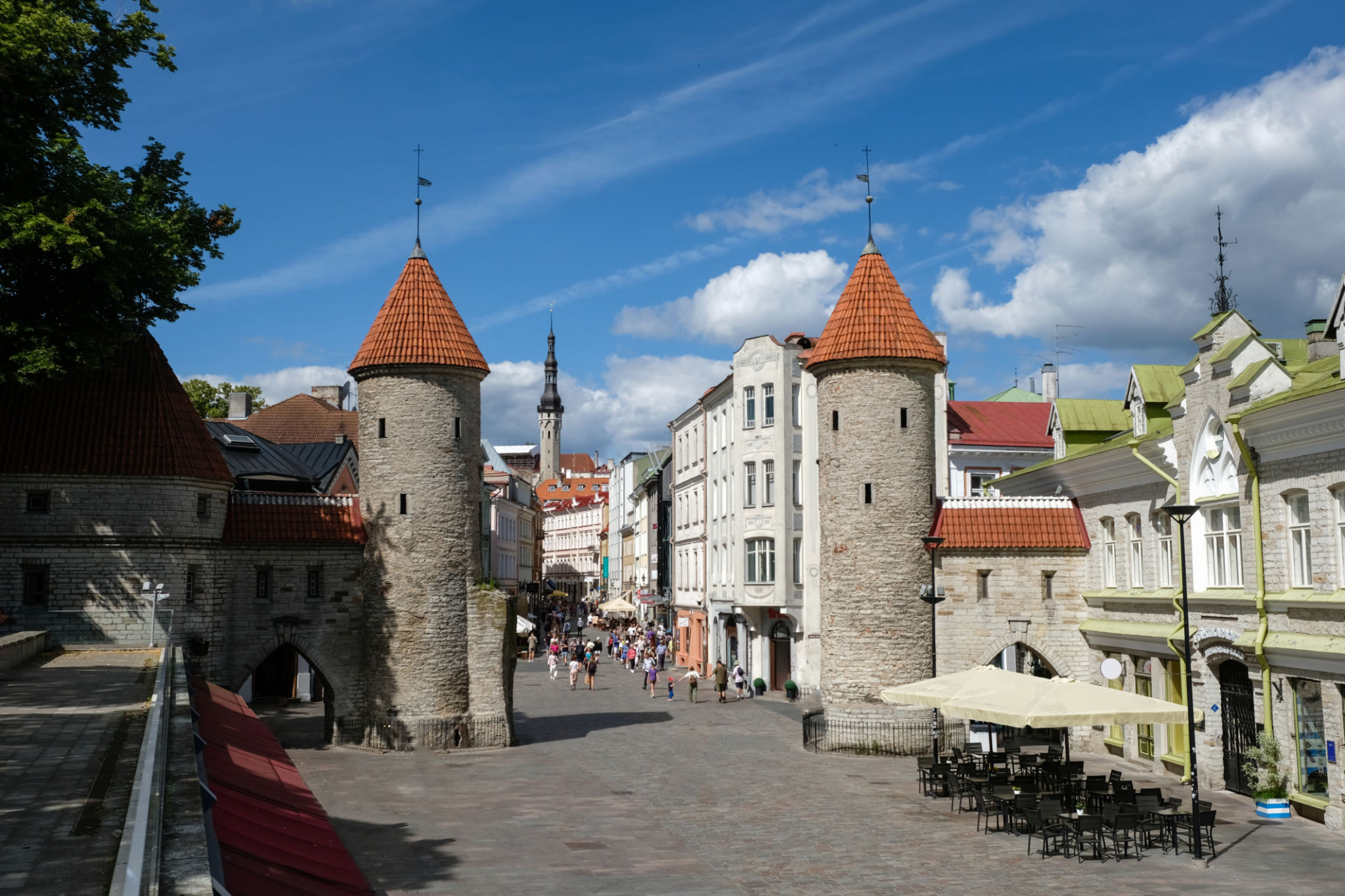 Tallinn old town Estonia Viru Gates daylight Tallinn old town Estonia Viru Gates daylight