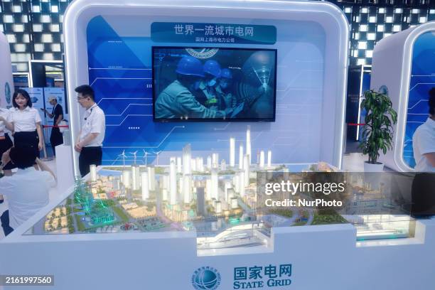 State Grid is participating in the 2024 World Artificial Intelligence Conference in Shanghai, China, on July 7, 2024.