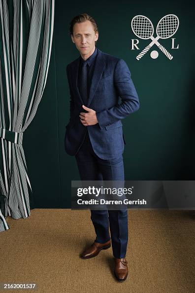 Tom Ralph Tom Hiddleston, wearing Ralph Lauren, attends the Ralph Lauren Suite ...