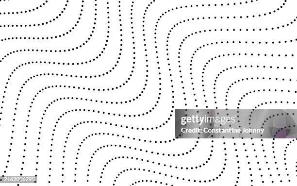 abstract dotted wave pattern design - dotted line stock pictures, royalty-free photos & images