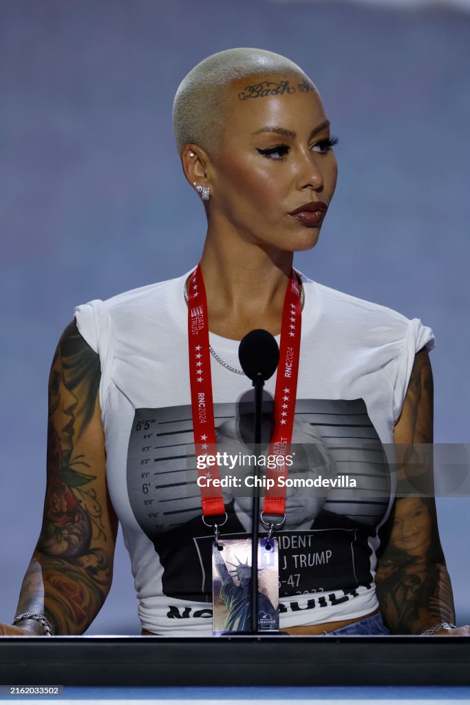 Amber Rose Rapper Rapper and influencer Amber Rose conducts a sound check onstage at ...