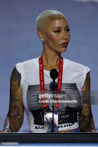 Amber Reed Rapper Rapper and influencer Amber Rose conducts a sound check onstage at ...