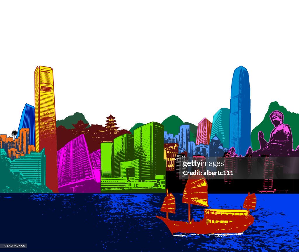 Hong Kong stylized Cityscape