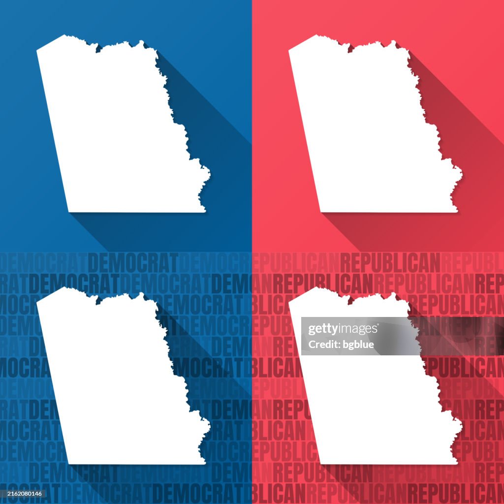 Tyler County, Texas. Maps on blue and red backgrounds