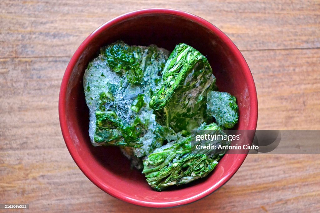 Frozen vegetables in a bowl