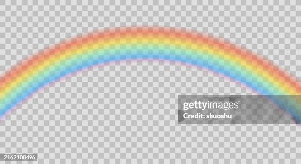 rainbow icon on transparent background - regenbogen stock-grafiken, -clipart, -cartoons und -symbole