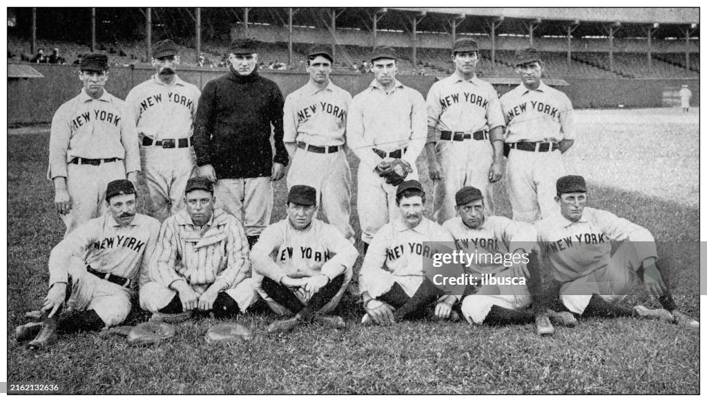 Antique photograph of baseball team: New York Baseball Club 1898