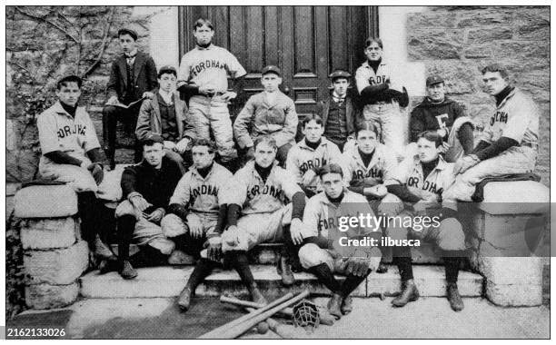 Vintage B&W photo of American baseball team Vintage B&W photo of American baseball team