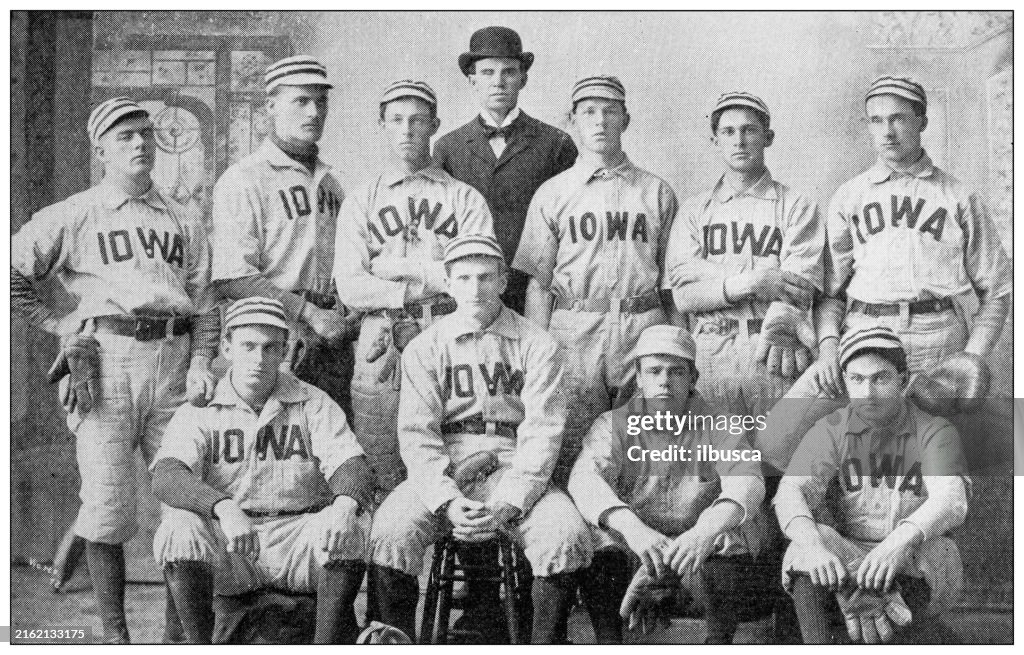 Antique photograph of baseball team: Iowa State University Baseball Club 1898