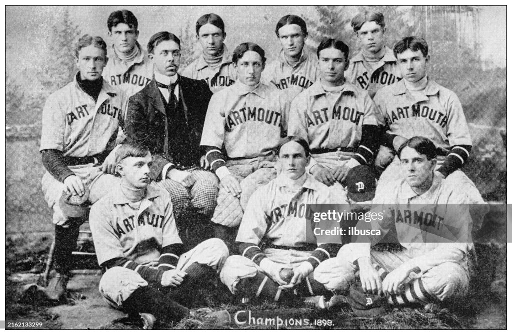 Antique photograph of baseball team: Dartmouth College Baseball Club 1898