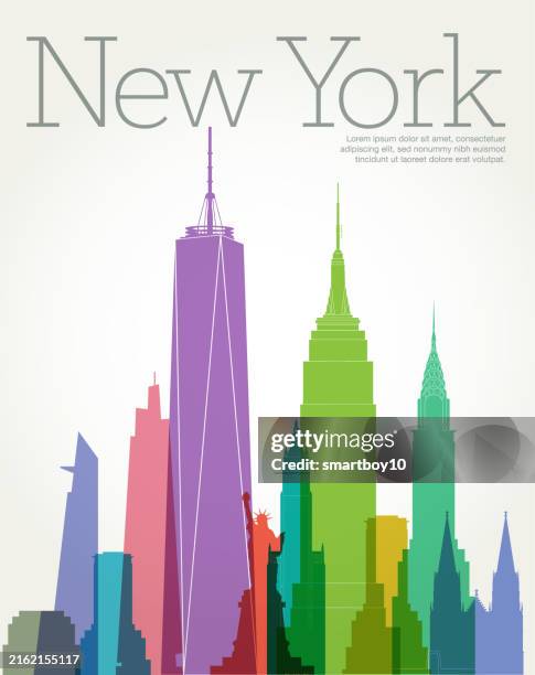 new york skyline poster - hudson yards stock illustrations