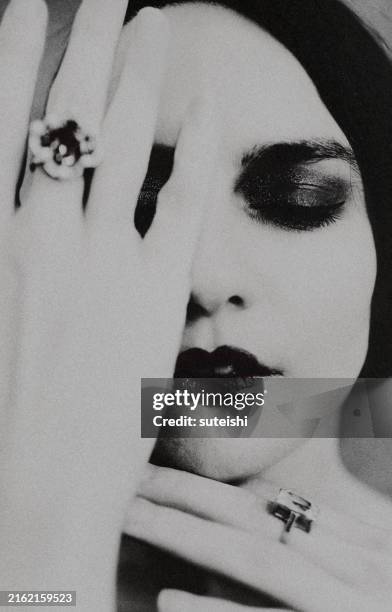the femininity. - art nouveau women stock pictures, royalty-free photos & images