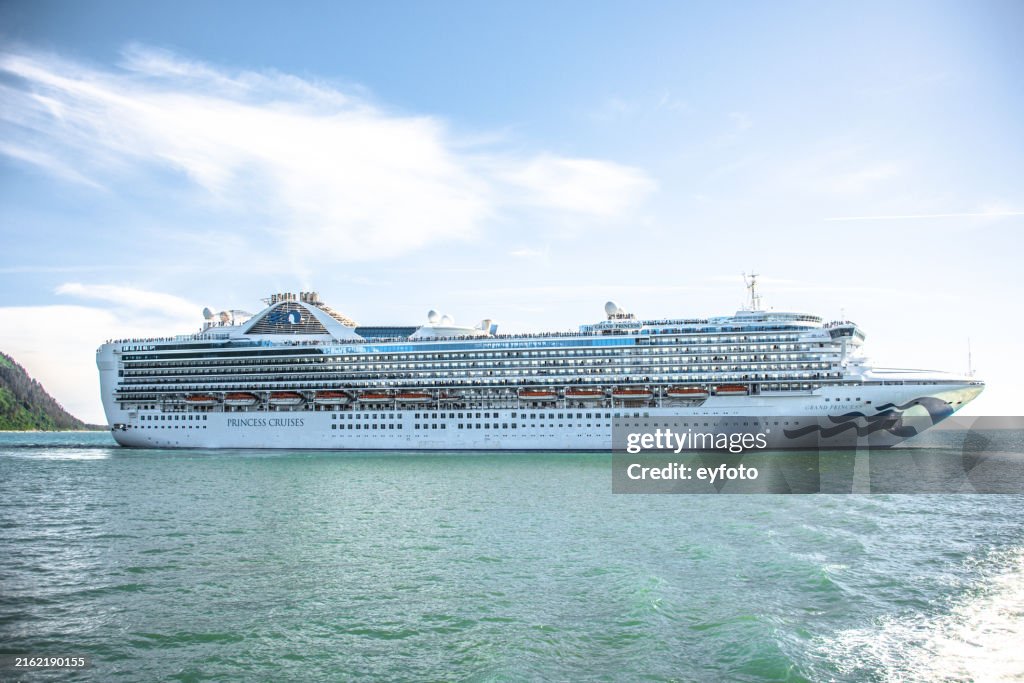 Grand Princess arriving at Yakutat Bay Alaska