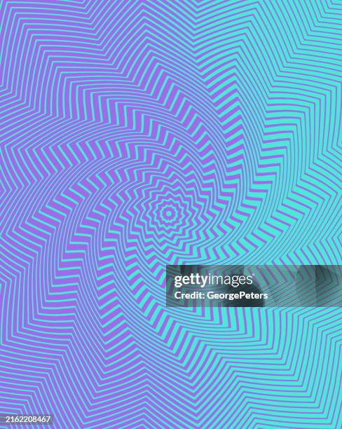 twirled, spinning striped background - psychedelic stock illustrations