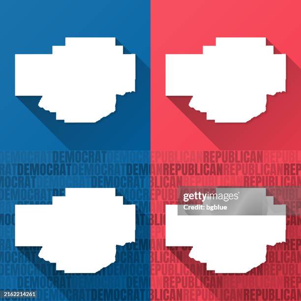 chouteau county, montana. maps on blue and red backgrounds - fort benton montana stock illustrations