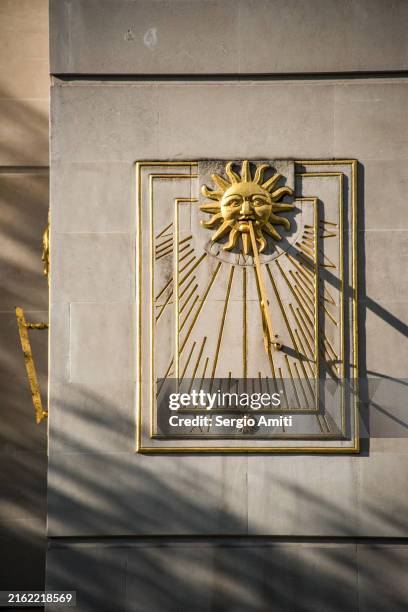 sundial on cheapside, london. - sundial stock pictures, royalty-free photos & images