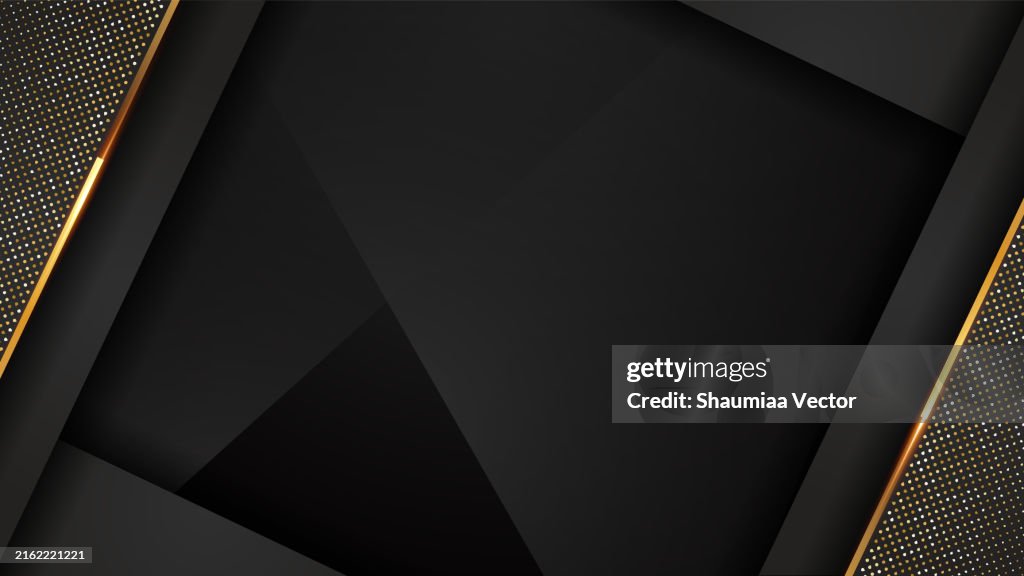 Abstract luxury gold and black background for award ceremony event design