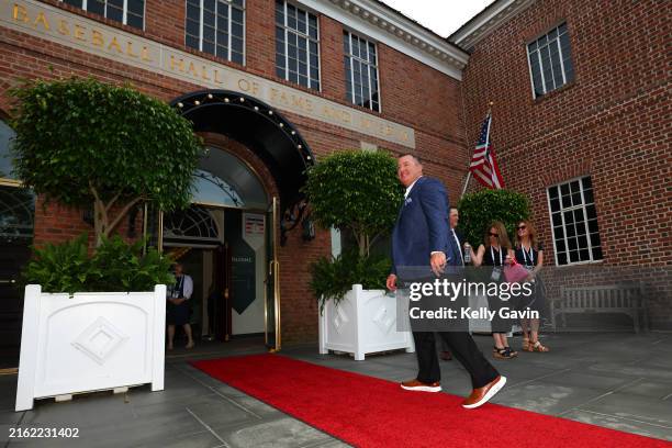 Jim Thorne arrives at the National Baseball Hall of Fame and Museum during the 2024 Hall of Fame Parade of Legends on Saturday, July 20, 2024 in...