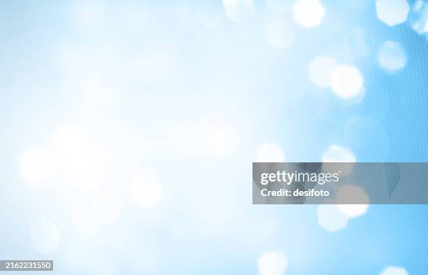 blank empty glittery shimmery shiny horizontal textured effect vector backgrounds in bright gradient light sky blue color with bubbles or lens flare and glare all over like bokeh lights for christmas, new year, birthday and diwali celebrations - ombre background stock illustrations