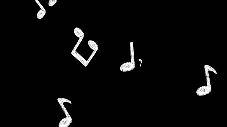 Music Notes Loop Cute music notes Loop Doodle Animation. 2D Party Sticker. Whimsical ...