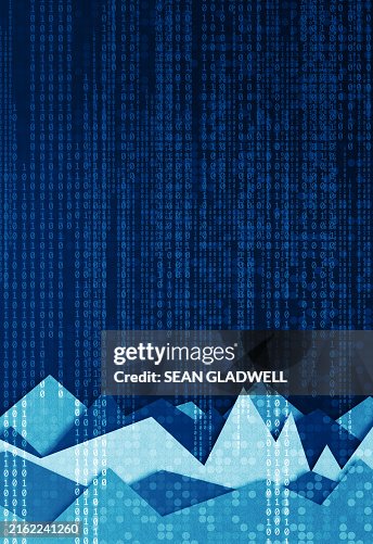 Binary code graph background Binary code graph background