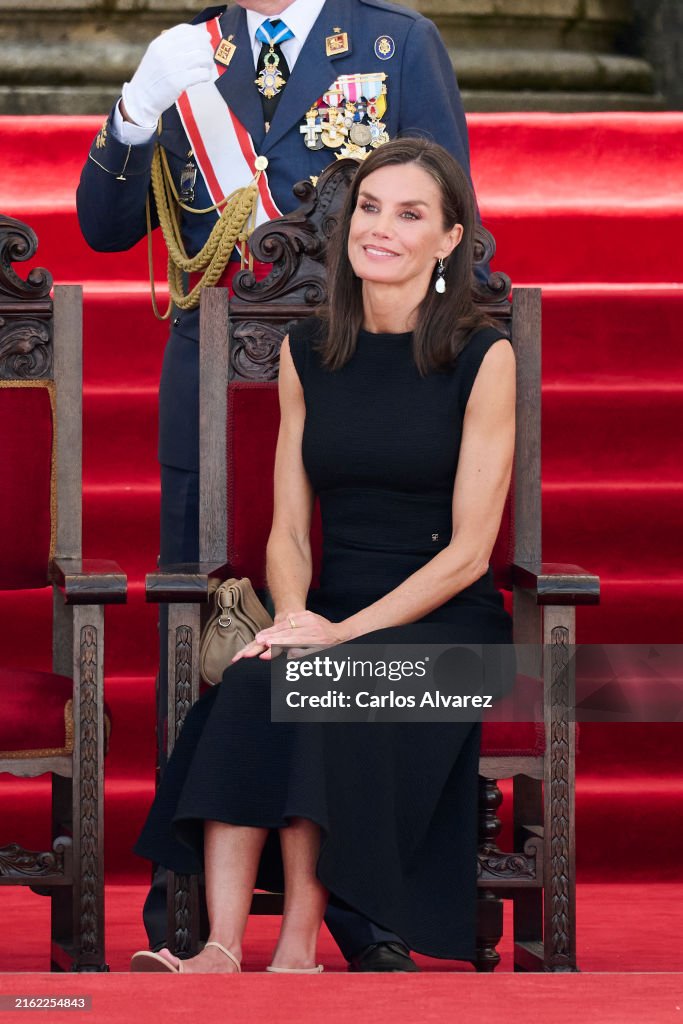 Spanish Royals Attend a Military Event In Pontevedra