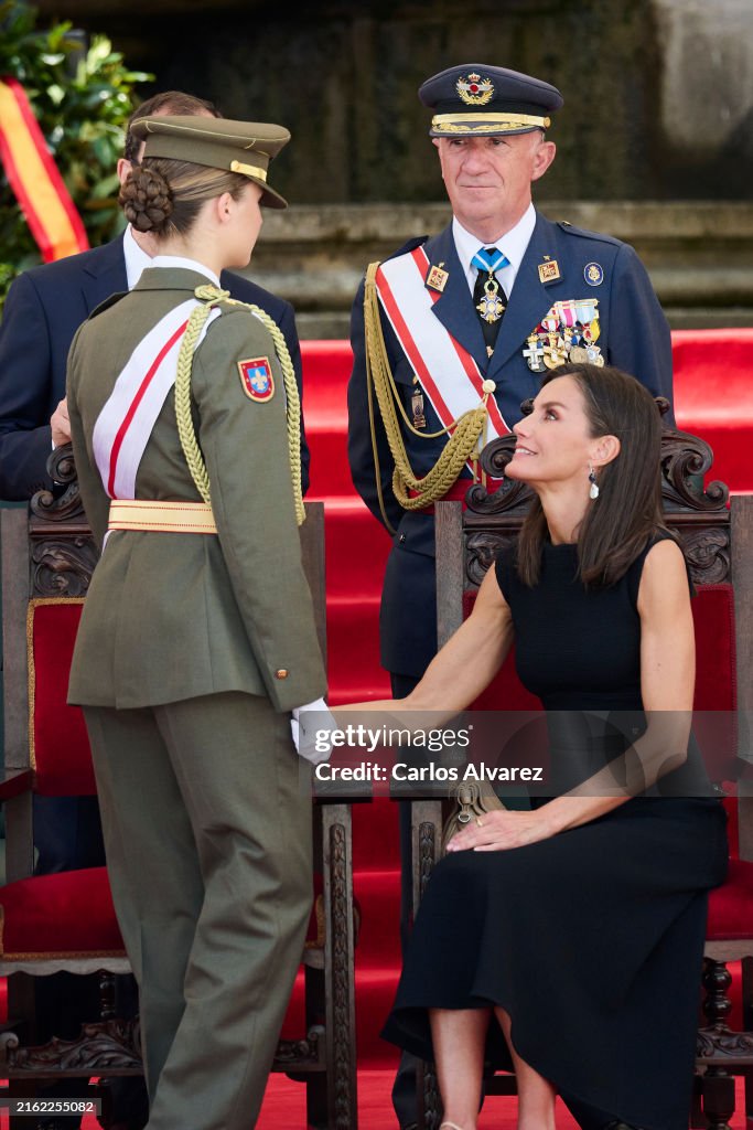 Spanish Royals Attend a Military Event In Pontevedra