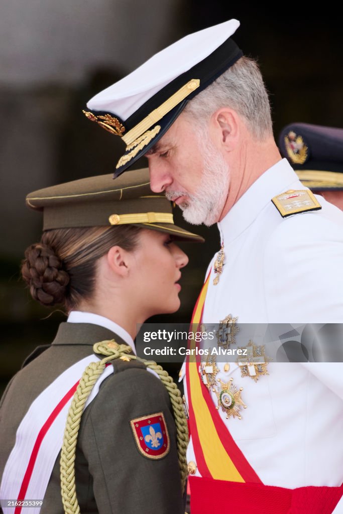 Spanish Royals Attend a Military Event In Pontevedra