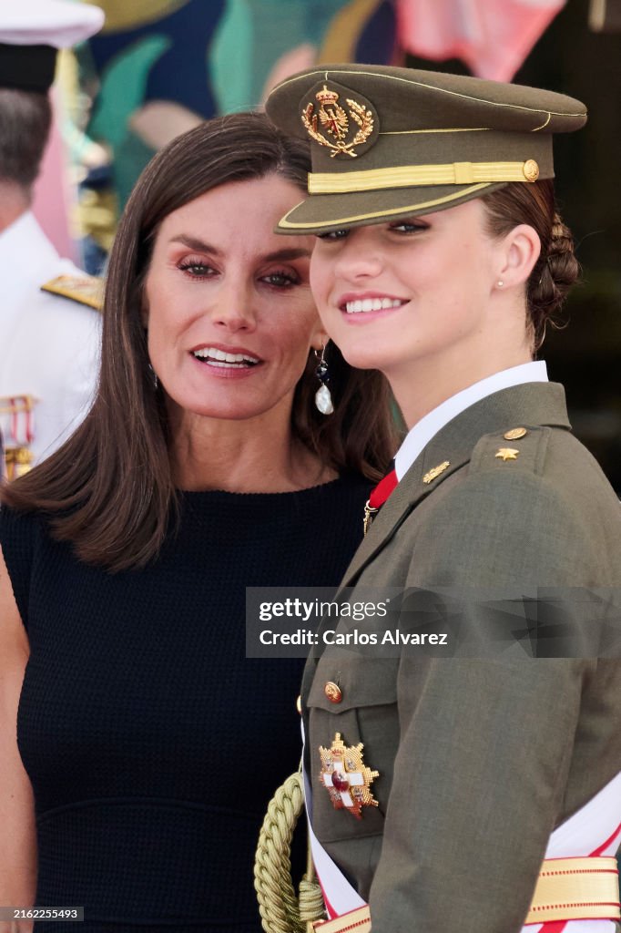 Spanish Royals Attend a Military Event In Pontevedra