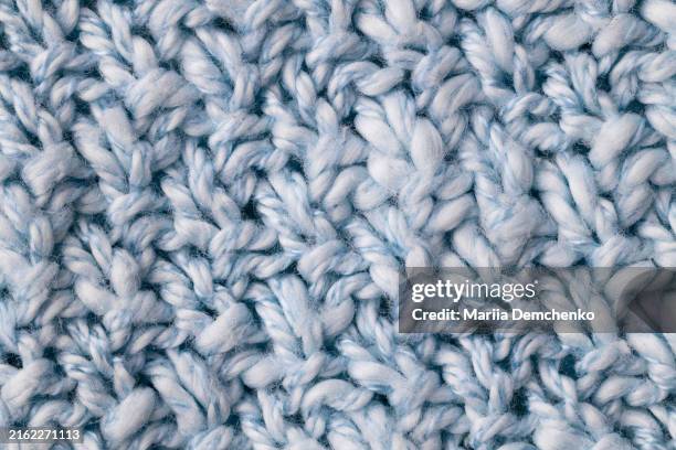 blue knitted wool texture background - cardigan sweater stock pictures, royalty-free photos & images