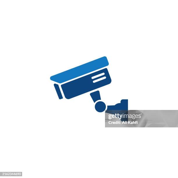 accesss and security glyph solid icon. solid icon that can be applied anywhere, simple, pixel perfect and modern style - cctv surveillance stock illustrations