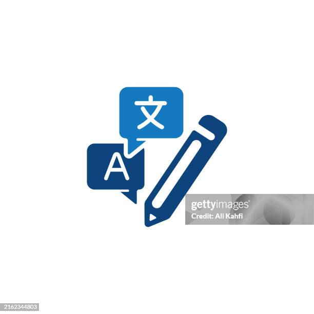 translation glyph solid icon. solid icon that can be applied anywhere, simple, pixel perfect and modern style - bilingual stock illustrations