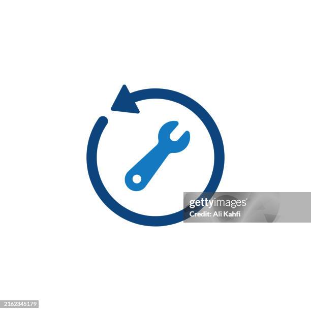 recovery glyph solid icon. solid icon that can be applied anywhere, simple, pixel perfect and modern style - installing software stock illustrations