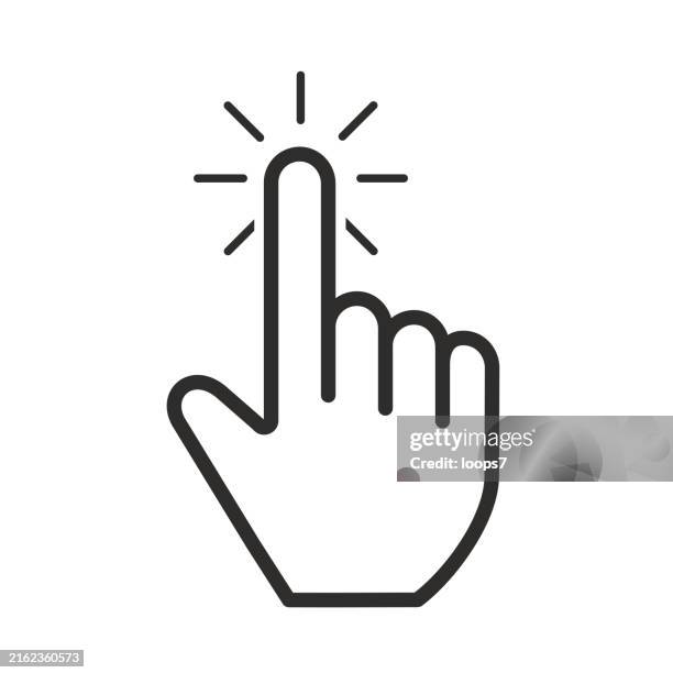 computer hand cursor icon - two hands touching stock illustrations