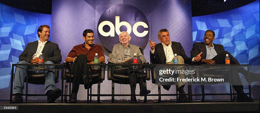 Jorge Zamacona, Danny Nucci, Aaron Spelling, E. Duke Vincent, Ernie Hdson At The ABC Summer Press Tour
