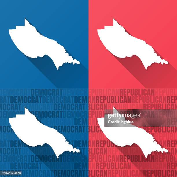 santa cruz county, california. maps on blue and red backgrounds - santa cruz california stock illustrations