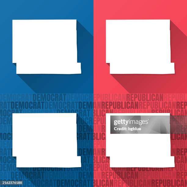 box butte county, nebraska. maps on blue and red backgrounds - alliance nebraska stock illustrations