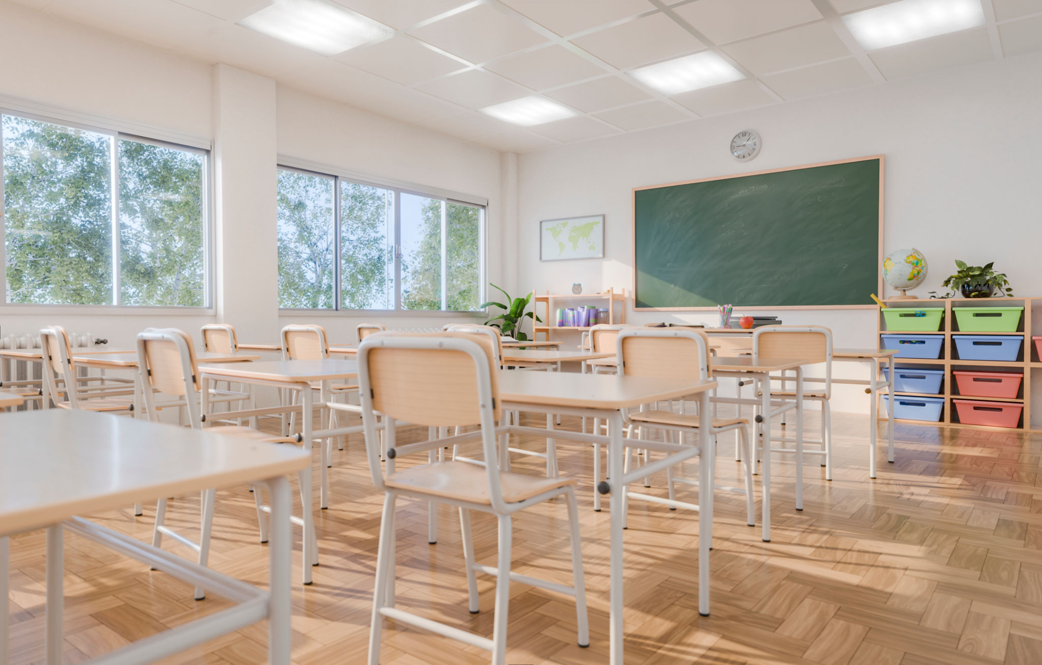 classroom windows
