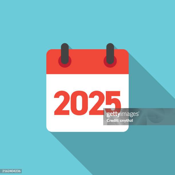 2025 calendar design, flat design vector illustration - calendar stock illustrations