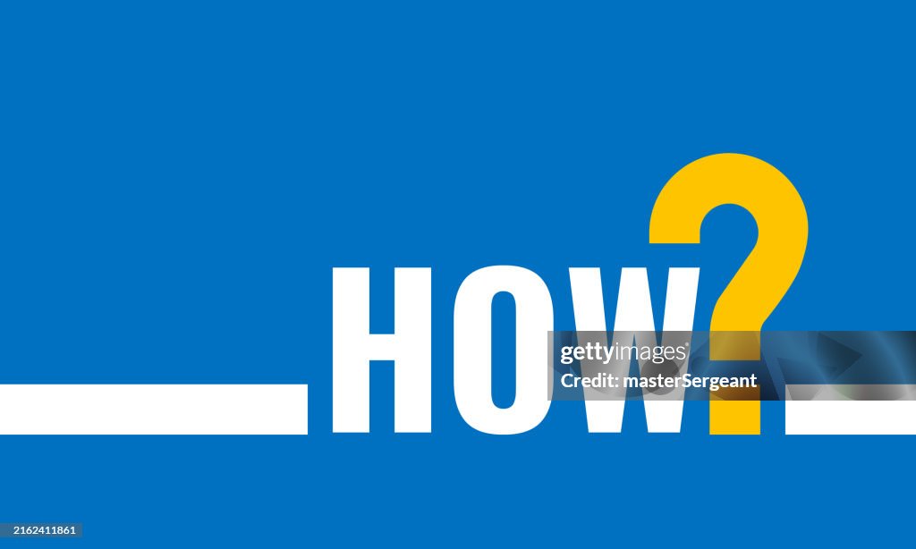 Question Getty How Question On Blue Background High-Res Vector Graphic - Getty Images