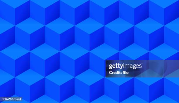 nahtloser blauer würfel textur abstrakter hintergrund - würfel stock-grafiken, -clipart, -cartoons und -symbole