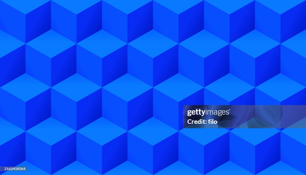 Background Rous Seamless Blue Cube Texture Abstract Background High-Res Vector Graphic ...