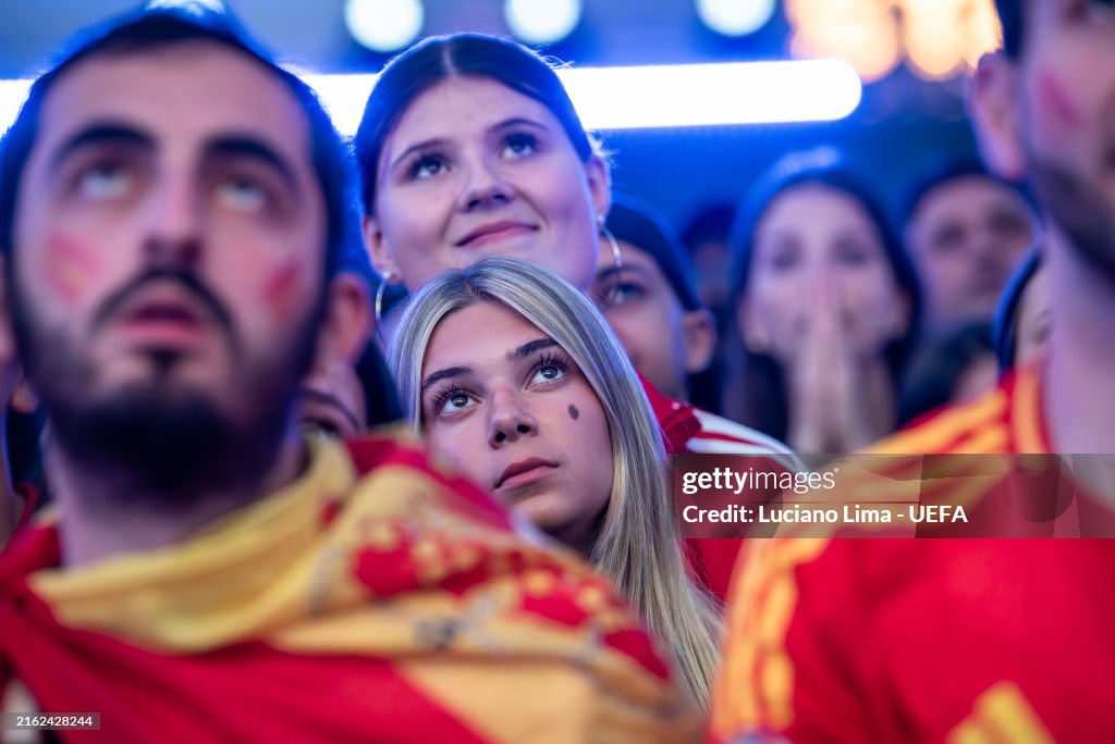 Spain Fans Spanish Fans at the official UEFA Fan Zone during the UEFA EURO 2024 ...