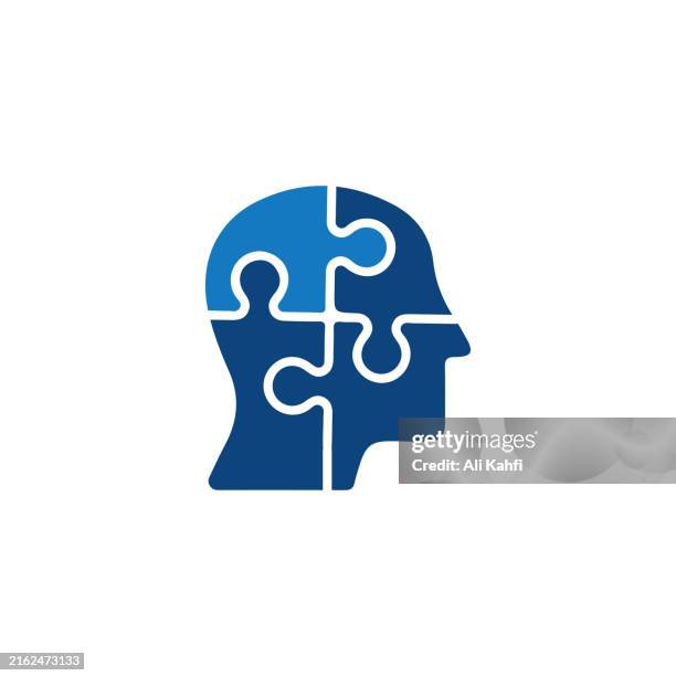 illustrations, cliparts, dessins animés et icônes de icône solide de glyphe de solution de tête humaine. icône solide qui peut être appliquée n’importe où, style simple, parfait au pixel près et moderne - picto-puzzle