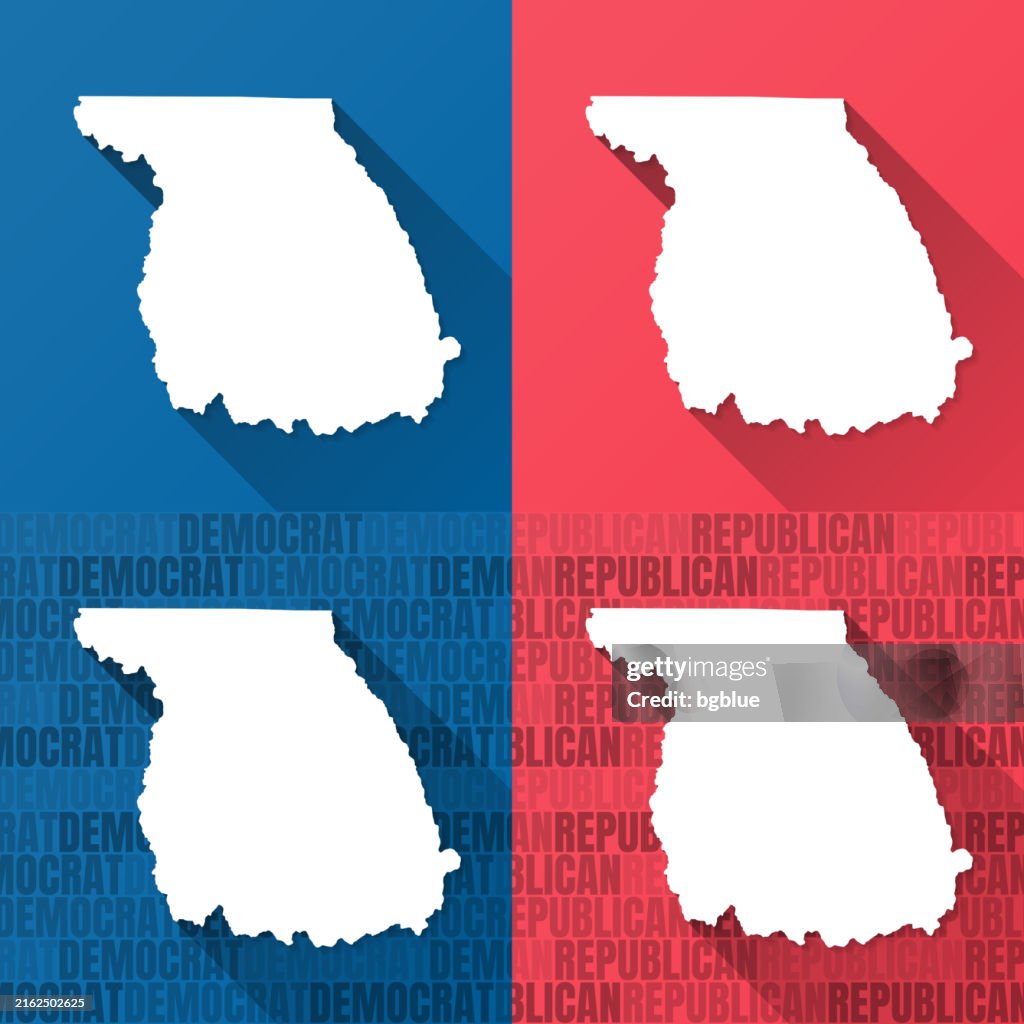 Jackson County, Colorado. Maps on blue and red backgrounds