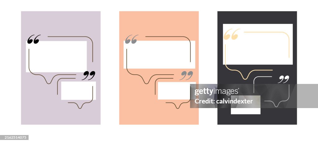Quotes Background Vector Quote Backgrounds Set High-Res Vector Graphic - Getty Images