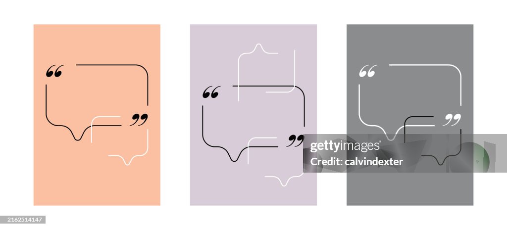 Quotes Background Vector Quote Backgrounds Set High-Res Vector Graphic - Getty Images