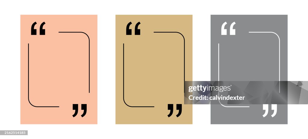 Quotes Background Vector Quote Backgrounds Set High-Res Vector Graphic - Getty Images